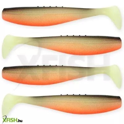 Reiva Flat Minnow Shad Gumihal Fehér Fekete Piros 10cm 4db/csomag