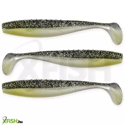 reiva flat minnow shad gumihal fekete ezüst flitter 12,5cm 3db/csomag