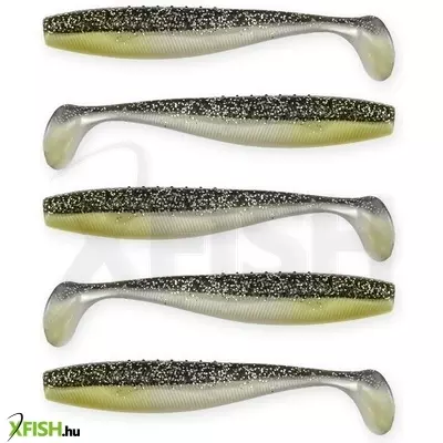 reiva flat minnow shad gumihal fekete ezüst flitter 7,5cm 5db/csomag