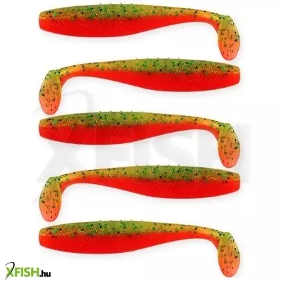 Reiva Flat Minnow Shad Gumihal Sárga Narancs Flitter 7,5cm 5db/csomag