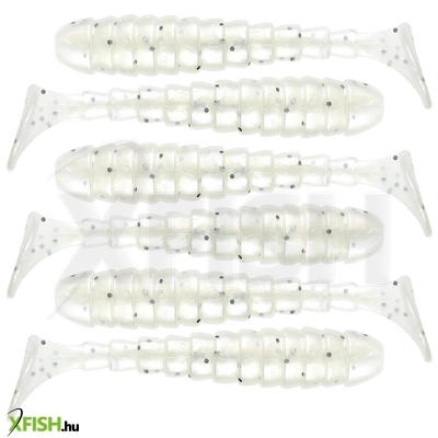 Reiva Stream Shad Gumihal Pearl White Dots 10cm 8.8g 6db/csomag