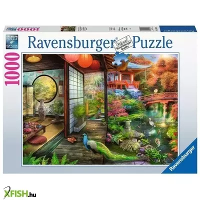 Ravensburger puzzle 1000 db - japán kert, teaház