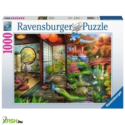 Ravensburger puzzle 1000 db - japán kert, teaház