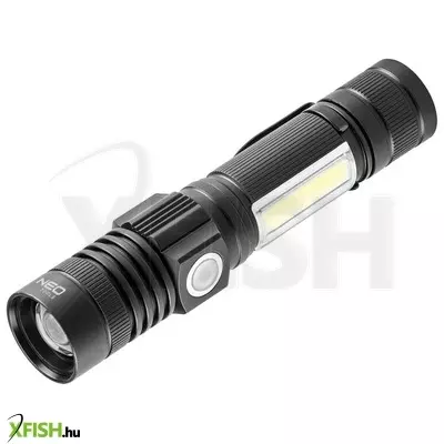 Neotools zseblámpa, tölthető, 2 funkciós, usb, 800lum cree t6 led, 10w