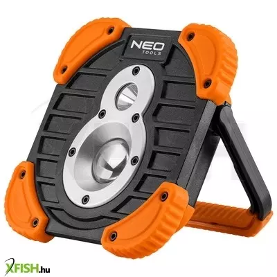 Neotools akkus reflektor, talpas, tölthető, 750 + 250lum cob led, powerbank funkció, 10w