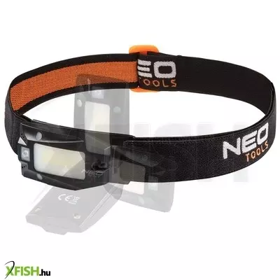 Neotools fejlámpa, tölthető USB 180lum cob LED + mozgásérzékelővel
