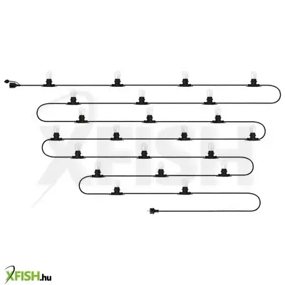 neotools kerti fényfüzér, 20m, 22db e27 led ízzóval, 230v