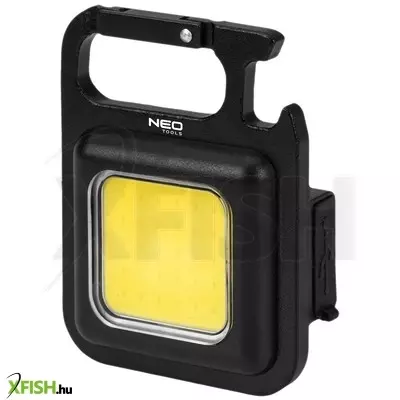 Neotools kulcstartó lámpa, cob led, akkumulátor, palacknyitóval és mágnessel