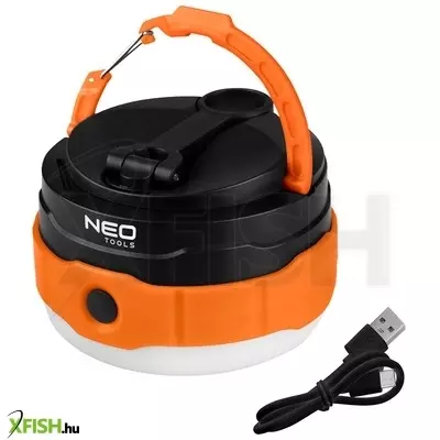 Neotools akkus 3az1-ben kempinglámpa/zseblámpa/powerbank, 500lm, 3,7v/2000mah, USB és kézi tekerődinamós töltés