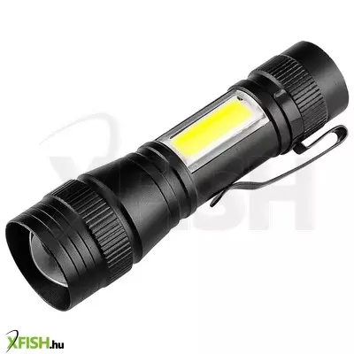 Neotools zseblámpa, tölthető, xpe+cob led, 220lm max. fényerő, 300mah akku