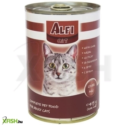 alfi cat konzerv nedves eledel májas macskák részére 415g 24db/csomag