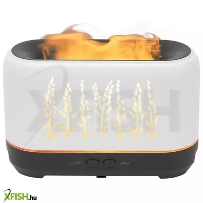 Home ad 200f aromadiffúzor lángeffekttel, ultrahangos hidegpárásító, 200 ml kapacitás, tartozék hálózati adapter