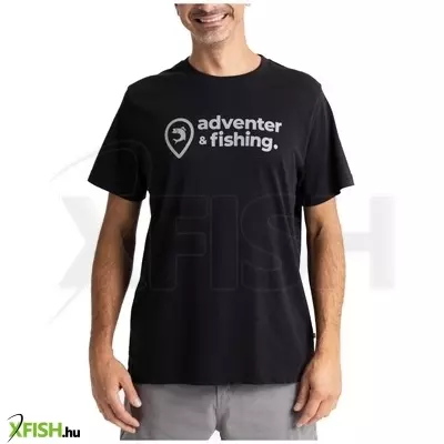 Adventer Rövid Ujjú Póló Fekete Xl