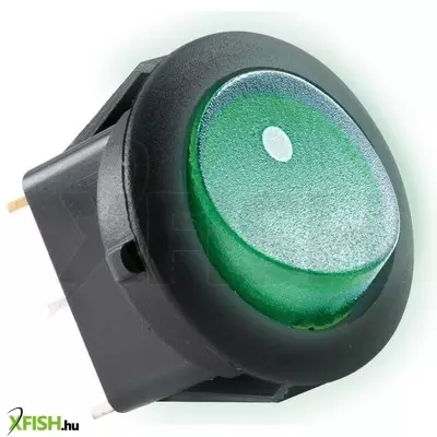 Use home akv 12 világítós billenőkapcsoló, 1 áramkör - 2 állás, 12 v, zöld, kerek