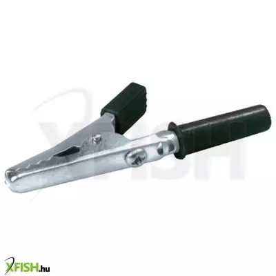 use home alc 4/bk aligátorcsipesz banánhüvellyel, szigetelt, csavarozható, 65mm, fekete