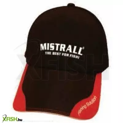 Mistrall Fekete Piros Baseball Sapka