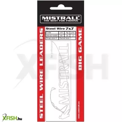 Mistrall Kretlik Crane Z Agrafka Duolock Pergető Drótelőke 100Cm 30Kg 2db/csomag