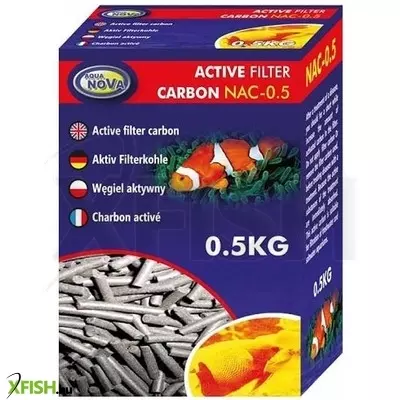 Aqua nova aktív szén akváriumi szűrőanyag - 500g