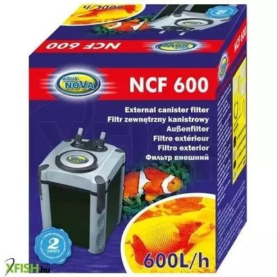 Aqua nova ncf-600 akváriumi külső szűrő 600l/h