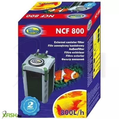 Aqua nova ncf-800 akváriumi külső szűrő 800l/h