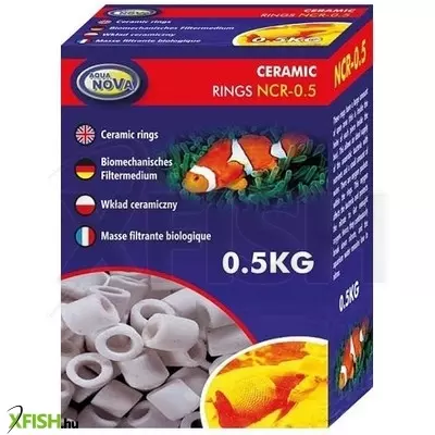 Aqua nova kerámiagyűrű akváriumi szűrőanyag - 500g