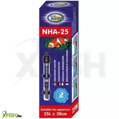 Aqua nova automata akvárium fűtő 25w