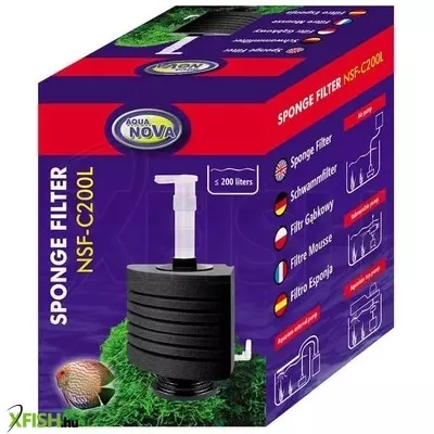 aqua nova nsf-c200l álló akváriumi szivacsszűrő sarokba