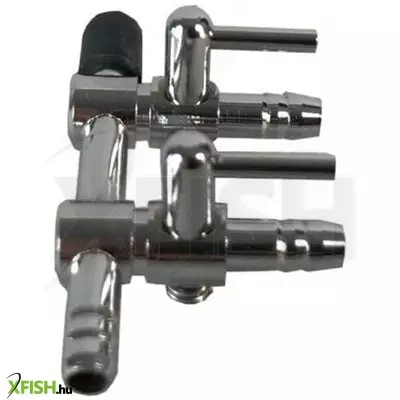 Aqua nova csapos levegőelosztó fém 2 ágú (4/6mm BE és ki)
