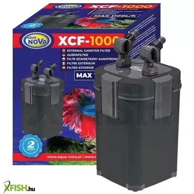 Aqua nova xcf-1000 akváriumi külső szűrő 1100l/h - 7w uv-c lámpával