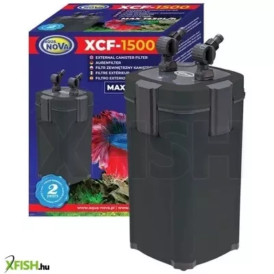 Aqua nova xcf-1500 akváriumi külső szűrő 1450l/h - 9w uv-c lámpával