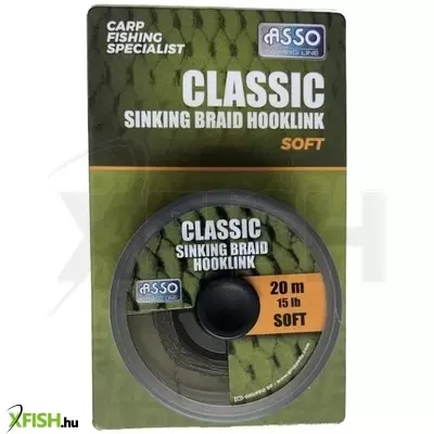 Asso Pro Sinking Braid Soft Fonott Horog Előkezsinór 20M 25Lbs