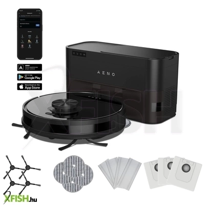 Aeno arc0005s rc5s robotporszívó, 4000 pa szívóteljesítmény, 2 in 1 portartály, 20 érzékelő és lidar, 4 takarítási mód, nedves és száraz tisztítás