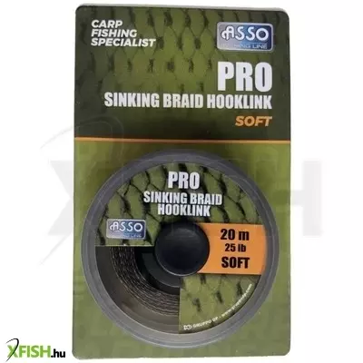 Asso Classic Sinking Braid Soft 20M Fonott Horog Előkezsinór 45Lbs