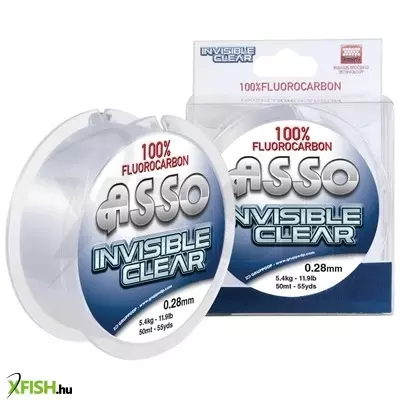 Asso Invisible Clear Fluorocarbon Előke Zsinór 50M 0,19