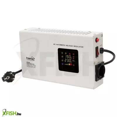 Home avr2000s feszültségstabilizátor, 2000va, automatikus működés, vékony kivitel, falra szerelhető, színes digitális kijelző, teljeskörű meghibásodás elleni védelem