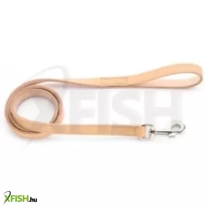 Póráz Bőr Natúr Füles Normál Karabinerrel 20x1100mm