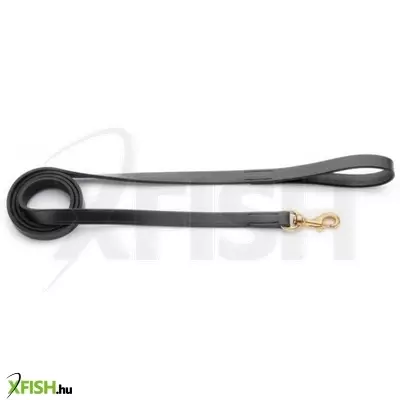 Póráz Extrabőr Fekete Füles Réz Karabinerrel 20x1200mm