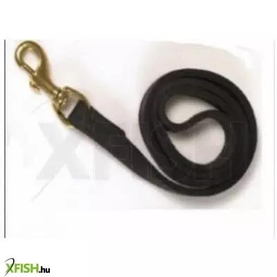 Póráz Extrabőr Fekete Füles Réz Karabinerrel 20x1400mm