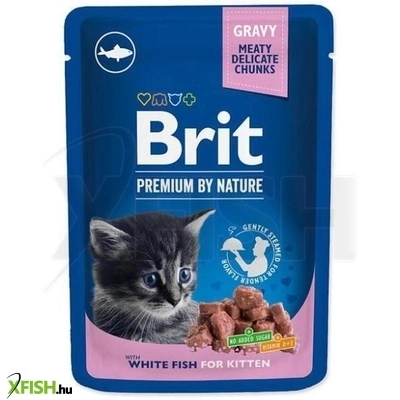 Brit Premium Cat Kitten White Fish Nedves Macskaeledel 100g