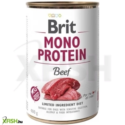Brit Mono Protein Marha Barna Rizs Nedves Kutyaeledel 400g