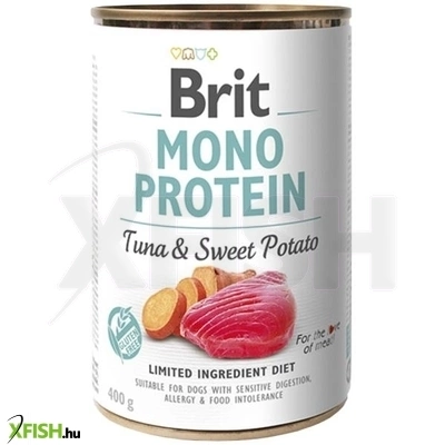 brit mono protein tonhal édesburgonya nedves kutyaeledel 400g