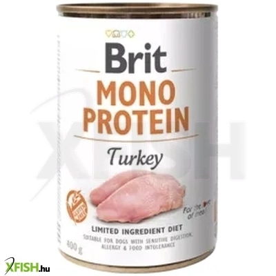 brit mono protein pulyka nedves kutyaeledel 400g