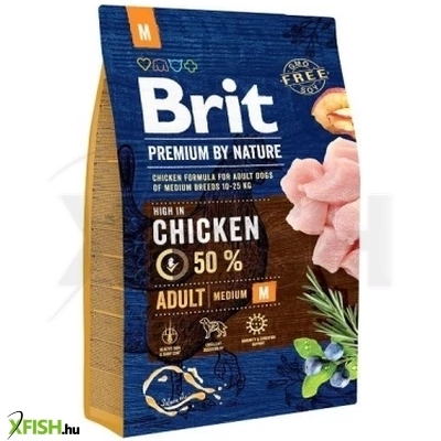 Brit Premium By Nature Adult Medium Kutyatáp 3000g