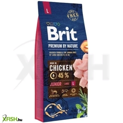 Brit Premium By Nature Junior Large Kutyatáp 15000g