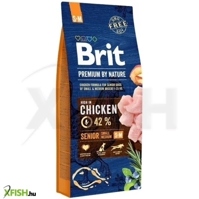 Brit Premium By Nature Senior Small Medium Kutyatáp 15000g