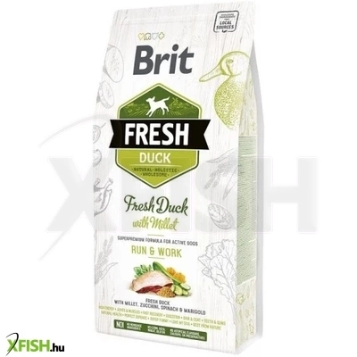 brit fresh duck with millet active run work kutyatáp 2500g