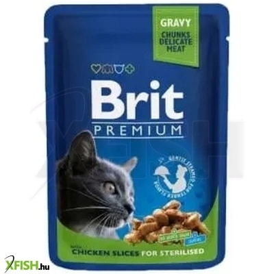 Brit Premium Cat Alutasak Csirke Ivartalanított Nedves Macskaeledel 100g