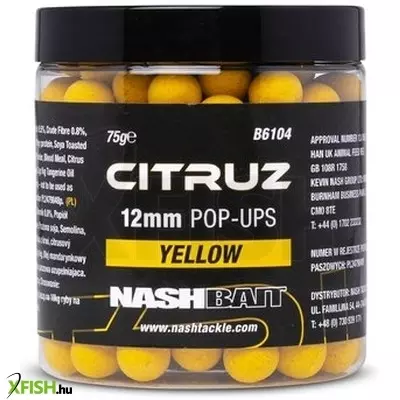 Nash Citruz  Pop Ups Yellow Lebegő Bojli Citruz 15mm 75g