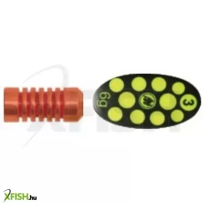 MIstrall Ospray Sárga Fekete Katica Mintás Körforgó Villantó 4-es 10g