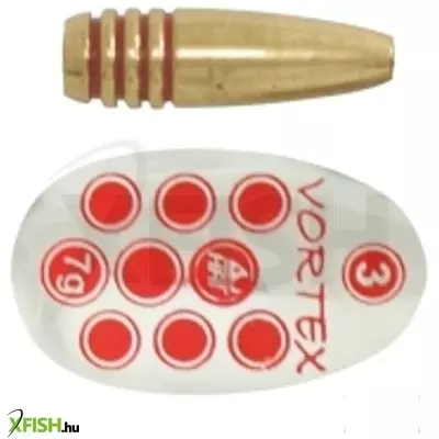 Mistrall Vortex Ezüst Piros Katica Mintás Körforgó Villantó 4-es 10g